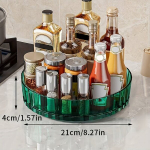 &Uuml;ks Mitmeotstarbeline &Uuml;mmargune Plastist P&ouml;&ouml;rlev Sahtel - Libisemiskindel Lazy Susan Korraldaja., Skaidri žalia