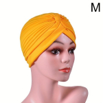 Naisten Keemom&uuml;ts, Turban Beanie Eelk&ouml;idetud Punutud Sall, &Uuml;hes V&auml;rvitoonis M&uuml;ts, Ry&scaron;kiai Geltona