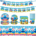 Disney Stitch 66tk Peotarbed - &Uuml;hekordsed Lauan&otilde;ud Laudlina, Salvr&auml;tikud, Tassid & Plakat S&uuml;nnip&auml;evaks & L&otilde;pupidustusteks