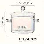 1tk Klaaspott, K&ouml;&ouml;gitarvikud, Kodutarbed, 14.0cm/15.01cm/16.0cm, 1,5 l