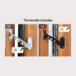 Akna Piiriku Turvalukk Langevuste V&auml;ltimiseks, Ukse Akna Kaitse., Balta*3 + Juoda*3