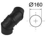 Universaalne reguleeritav kurv, millel on 2 revisjoniga. Mustast metallist 2 mm. D-160 mm.