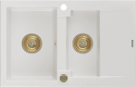 Graniidist k&ouml;&ouml;givalamu Mexen Gaspar koos segisti ja sifooniga, White+Gold, 737 x 475 mm