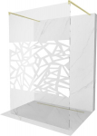 Walk-in du&scaron;isein Mexen Kioto, Brushed gold, valge muster, 110 x 200 cm