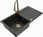 Graniidist k&ouml;&ouml;givalamu Mexen Leo koos segisti ja sifooniga, Metallic black/gold+Gold