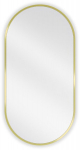 Vannitoa peegel Mexen Loft Oval, 80 x 40 cm, kuldne
