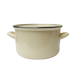 Emailitud pott, 20 cm, 3,6 l, kreemjas