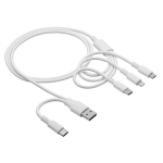 Kaabel USB A + USB t&uuml;&uuml;p C / USB t&uuml;&uuml;p C + USB Micro B + Lightning 1.2m AK-USB-52