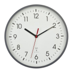 TFA seinakell 60.3550.10 Radio-Controlled Wall Clock, hall/valge