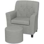 Laste tugitool koos taburetiga, teemantmustriga seljatugi, pehme istmepind, puitraam, hall, Pilka