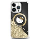 Hello Kitty HKHMP16SLGDIK iPhone 16 6.1" czarny złoty|black gold hardcase Liquid Glitter Fever MagSafe