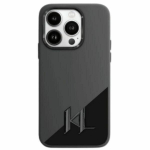 Karl Lagerfeld KLHMP16SSCMKMPCK iPhone 16 6.1" czarny|black hardcase Silicone Shadow Metal Initial MagSafe