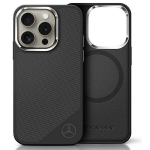 Mercedes MEHMP16X23SUGDK iPhone 16 Pro Max 6.9" czarny|black hardcase Silicone Tonal Logo Wood Pattern MagSafe