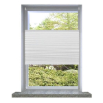 Plisseekardin 70 x 125 cm valge, Balta