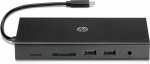 HP USB-C Reisi Multiport Hub: 1x HDMI, 4x USB, Kaardilugeja, Must