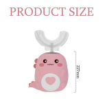 Hambaharjad, hambapastad / suuhooldus, laste U-kujuline elektriline hambahari &ndash; IPX7 veekindel, vanuses 6&ndash;12, roosa