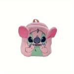 Disney Stitch pehme seljakott pol&uuml;esterkiud karvane p&auml;evakott lastele., Siuvinėti Rožinė