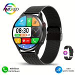 Nutikell Uus 2024 Juhtmevaba Nutikell 1.43-tollise AMOLED-ekraaniga., tamsus žiniatinklis