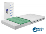 Alpha Mat madrats 140x200 Simply on pol&uuml;uretaanvahtmadrats, k&otilde;rgus 15 cm, rullis madrats, millel on 7 k&otilde;vaduspiirkonda H3 H2, keskmise k&otilde;vadusega, kahepoolsed madratsid, Oeko-Tex sertifikaat, h&uuml;poallergeenne, pestav kate.