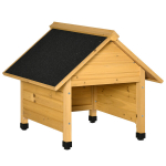 Outsunny puust garaaž robotniidukitele Robotniidukite garaaž Carport robotniidukitele P&auml;ikese- ja vihmakaitse Kollane 75 x 76 x 70 cm, Geltona