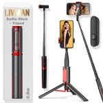 Selfie pulk (Selfie stick) LIVMAN Oth-AB202 - multifunktsionaalne selfide pulk ja statiiv kaugjuhtimispuldiga, 0,8m