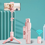 Mobiiltelefoni Juhtmevaba Selfie Pulk Statiiv T&auml;itevalgustusega 360 Kraadise P&ouml;&ouml;rdega.