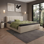 Voodi DREAM + Madrats SAPNAS 2 XL|120x200|Beež #3|Boucle