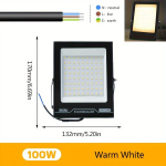 50W LED Prožektor, Soe Valge3000K K&uuml;lm Valge 6000K, IP67 Veekindel Super Ere Turvavalgustus Korvpalliv&auml;ljaku.