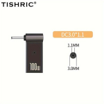 TISHRIC 100W PD Kiirlaadimine USB-C DC Toiteadapter HP/Lenovo/DELL S&uuml;learvutitele , DC 3.0 X 1.1