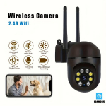 2MP K&otilde;rglahutusega 1080P Wifi Kaamera, V&auml;lis- ja Siseruumide PTZ Valvekaamera. , Juoda