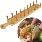 1tk, Puidust Taco Hoidja Alus, 8 Taco jaoks.