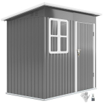 Aiamajake, aiamamajake koos aknaga, lukustatava uksega, aia, terrassi jaoks, teras, 221L x 133L x 190K cm, hall, Tamsiai pilka