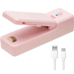 1tk Mini Koti Kinniti, USB Laetav K&auml;sitsi Soojus Vaakum Kinniti, Rožinis