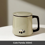 Bincoo Keraamiline Tee Infusiooni Tassi Filtriga - T&auml;iuslik Kodus ja Kontoris, Ideaalne Kingitus Meestele., Miela panda - 350ml