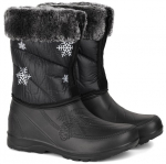 Naiste lumesaapad kerged vahtpolsterdatud sukkp&uuml;ksid soojustatud talvekarvadega Dry walker mustad