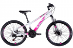 Laste jalgratas Mercury Alumiinium 24&Prime;, Valge/Roosa