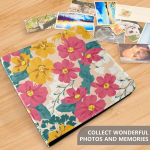 Kleepuvate lehtedega perefotoalbum 10x18 cm &ndash; kevadine niitlill ja Skandinaavia stiil