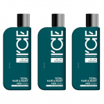 Juukse- ja kehapesuvahend meestele ICE MEN Total Hair&Body Wash, 3 x 250 ml