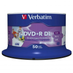 Verbatim DVD+R DL 8,5 GB 8x 50 tk pakis