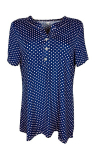Naiste T-s&auml;rk, sinine/valge, XXXL/XXXXL