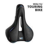 (801152MCv&auml;rviline)WEST BIKING Jalgrattasadul MTB Mountain Road Bike Seade PU-nahast t&auml;idisega rattapadi Mugav p&otilde;rutuskindel jalgratta sadul, (-0801152MCspalvinga)