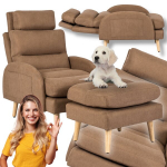 Tugitool jalatoega Mebel Elite HENRY pruun