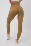 Sportlikud soonikkoes retuusid LEGGINGS RIB Giulia modelleeriva tagumise &otilde;mblusega, v&auml;rv ermine, L/XL