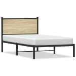 &uuml;heinimese voodi，t&auml;iskasvanu voodi，metallist voodiraam ilma madratsita Sonoma tamm 100x190 cm CFE9362436