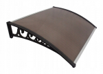 Ukse varikatus Metal-gum, 150x100 cm, must/pruun