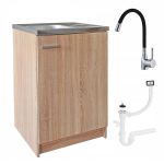 K&ouml;&ouml;gikapp, must paindlik segistuskraan, sifoon, kuldne tamm, 60x60cm