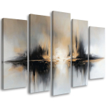 Seinapilt, Abstraktsioon beež hall, 200x100 cm