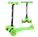 &Otilde;nnelikud inimesed Kolmerattaline t&otilde;ukeratas LED valgustusratastega, roheline