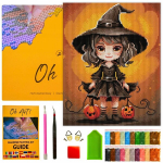 Teemantmosaiik Oh Art! Halloweeni n&otilde;id, 30x40 cm, 30x40