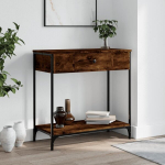 konsoollaud,，kohvilaud，diivanilaud suitsutatud tamm, 75x34,5x75 cm, tehispuit CFE655356